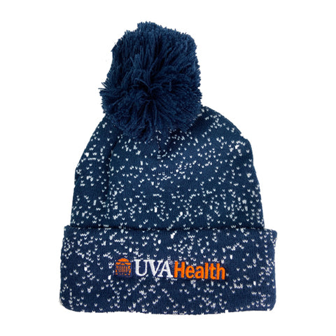UVA Health System Speckled Pom Beanie - Navy