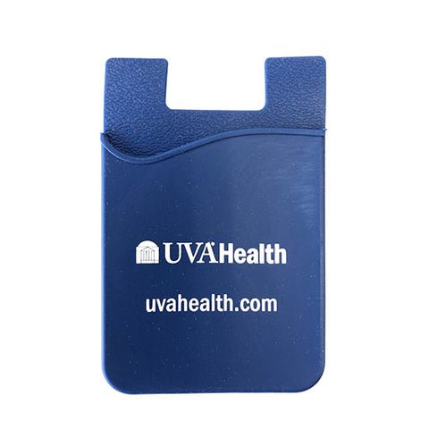 UVA Health System Silicone Phone Wallet - Blue