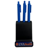 UVA Health System Phone Stand with Pen/Pencil Holder Shown With Pens