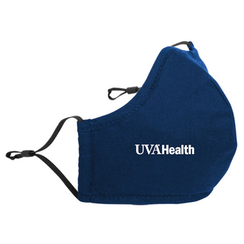 UVA Health System Adjustable Face Mask With Nose Wire -  Navy